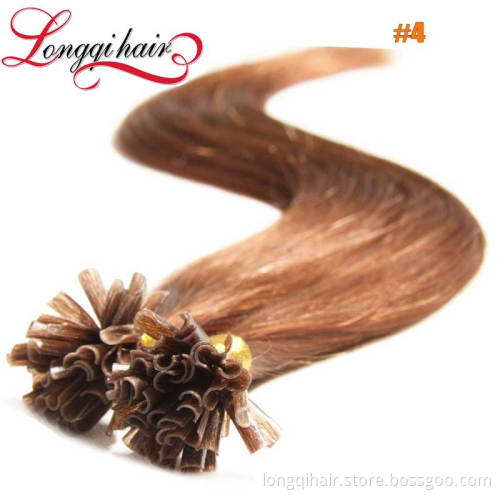 White Blond Malaysia Nail Or U Tip Hair Extension
